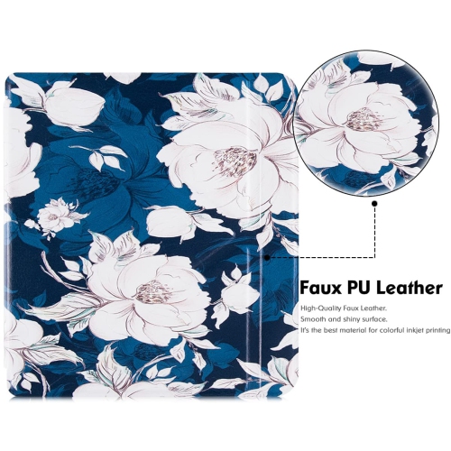 BOZHUORUI Kobo Libra 2 eReader Case - Premium PU Leather Origami Stand Protective Cover with Aut