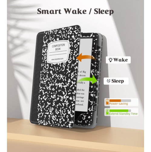 MoKo Case for 6.8" Kindle Paperwhite and Kindle Paperwhite Signature Edition, Slim PU Shell Cover Cas