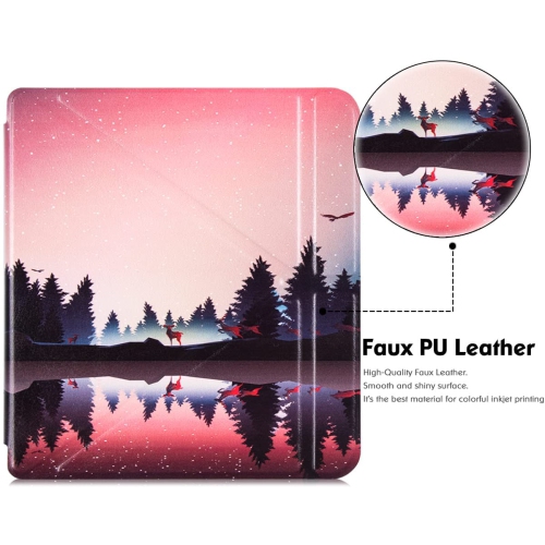 Kobo Libra 2 Case - Premium PU Leather Origami Stand Protective Cover with Auto Wake/Sleep (Nightfall)