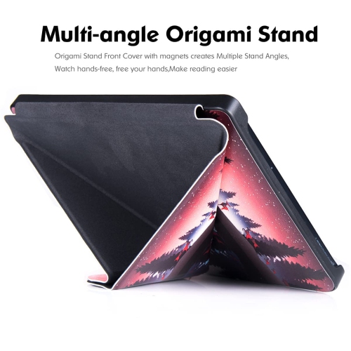 Kobo Libra 2 Case - Premium PU Leather Origami Stand Protective Cover with Auto Wake/Sleep (Nightfall)