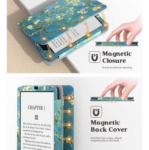 MoKo Case for 6.8" Kindle Paperwhite and Kindle Paperwhite Signature Edition, Slim PU Shell Cover Cas