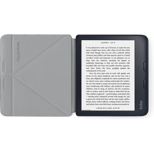 Kobo Libra 2 SleepCover Case | Black | Sleep/Wake Technology | Built-in 2-Way Stand | Vegan Leather | Compatible with 7” Kobo Libra 2 eReader