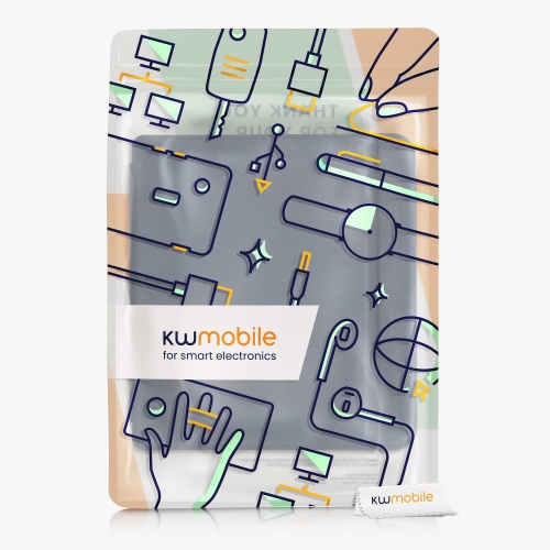 kwmobile Case Compatible with Kobo Libra 2 - Book Style PU Leather e-Reader Cover Folio Case - Dark Blue