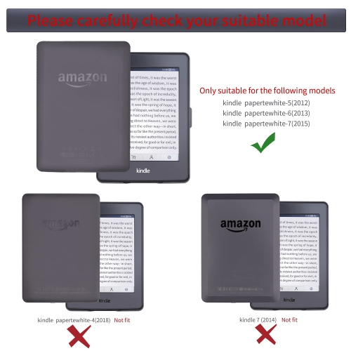 dws Case for Kindle Paperwhite 5,6,Generations,Flip Cover Protection Case for E-Readers,Ultra-Thin Protective Cover with Aut