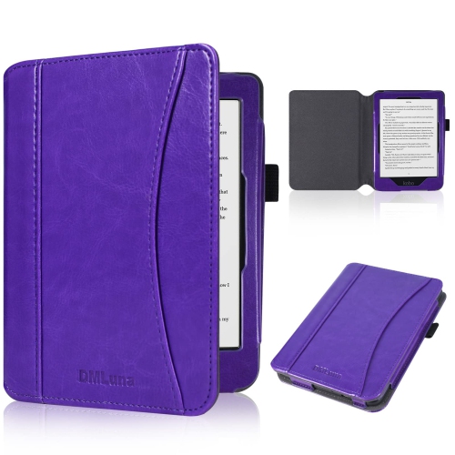 DMLuna Case for Kobo Clara HD 6” E-Reader 2018 Release, Lightweight Folio Premium PU Leather Protective Cover with Auto Slee