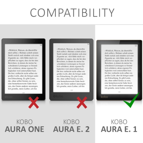 Kobo Aura Edition 1 Case - eReader Cover - Butterfly Tendril Dark Blue