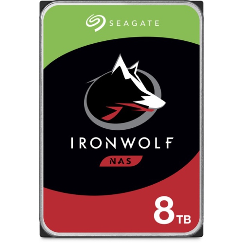 SEAGATE IRONWOLF ST8000VN004 8 TB HARD DRIVE - 3.5" INTERNAL - SATA - CONVENTIONAL MAGNETIC RECORDING (CMR) METHOD