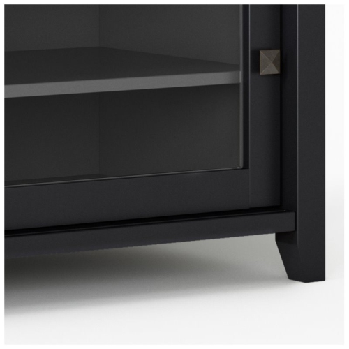 Trent Home Contemporary 48" Solid Wood TV Media Stand in Black