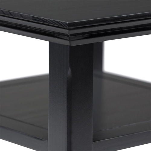 Trent Home Solid Wood 19 " Square Transitional End Table in Black