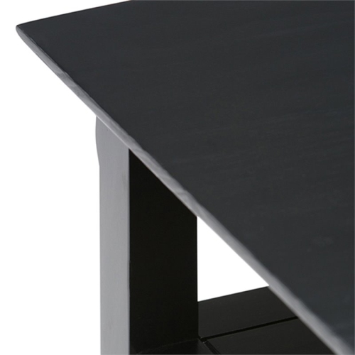 Trent Home Solid Wood 19 " Square Transitional End Table in Black