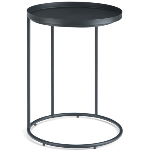 TRENT HOME  Industrial 18 " Metal Accent Side Table In In Black