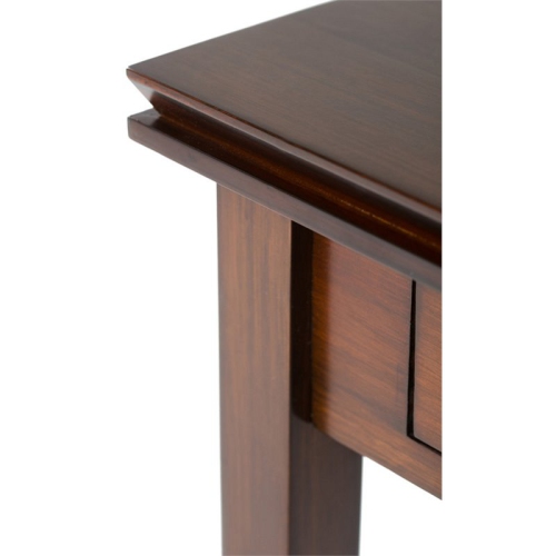Trent Home Wood 21" Square Transitional End Side Table in Russet Brown