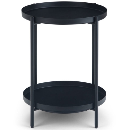 Trent Home Industrial 17 " Metal Metal End Table in Black