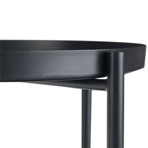 Trent Home Industrial 17 " Metal Metal End Table in Black