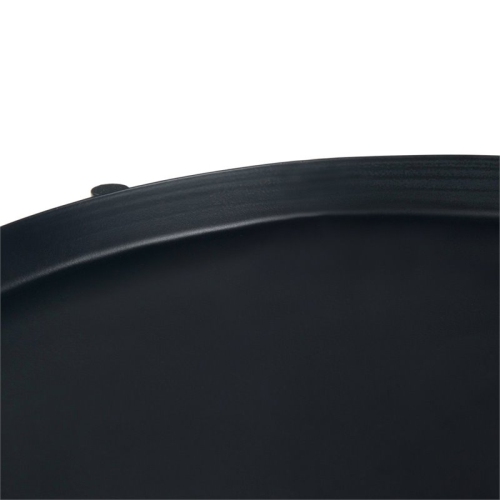 Trent Home Industrial 17 " Metal Metal End Table in Black