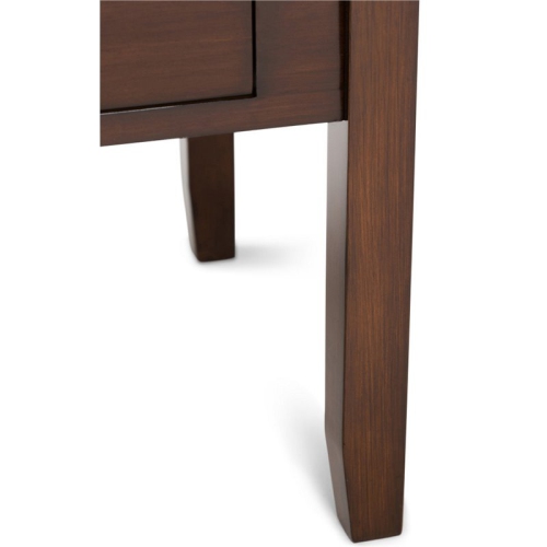 Trent Home Wood 46" Rectangle Transitional Coffee Table in Russet Brown