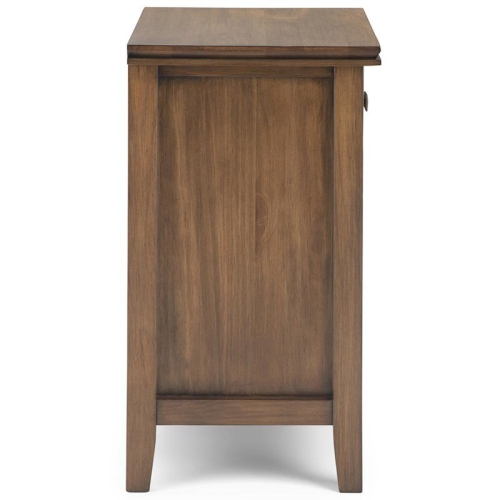 Trent Home Wood 24" Transitional Bedside Nightstand in Rustic Natural Brown