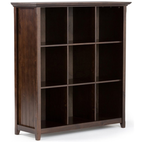 TRENT HOME  Wood Transitional 9 Cube Bookcase And Unit In Brunette In Brown