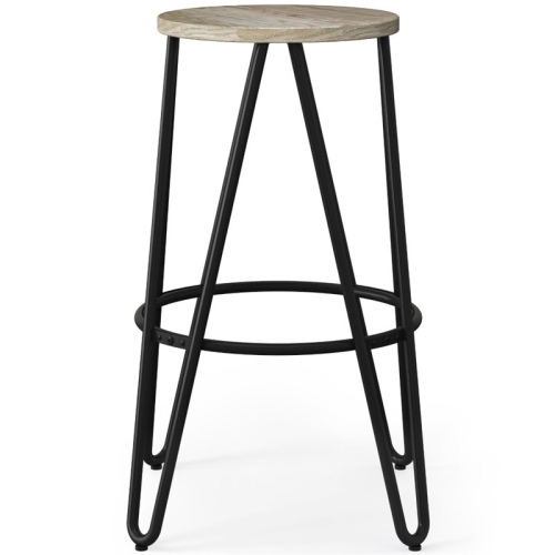Trent Home 26" Industrial Counter Stool in Natural and Black