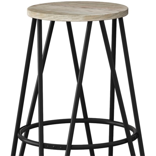 Trent Home 26" Industrial Counter Stool in Natural and Black