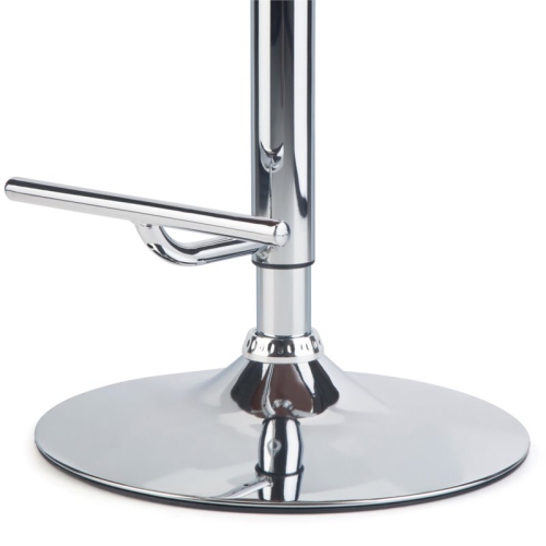 Trent Home Adjustable Height Gas Lift Bar Stool in Stone Gray Faux Leather