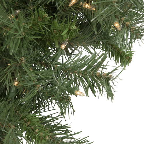 Pre-Lit Black River Pine Artificial Christmas Wreath, 48-Inch, Clear Lights