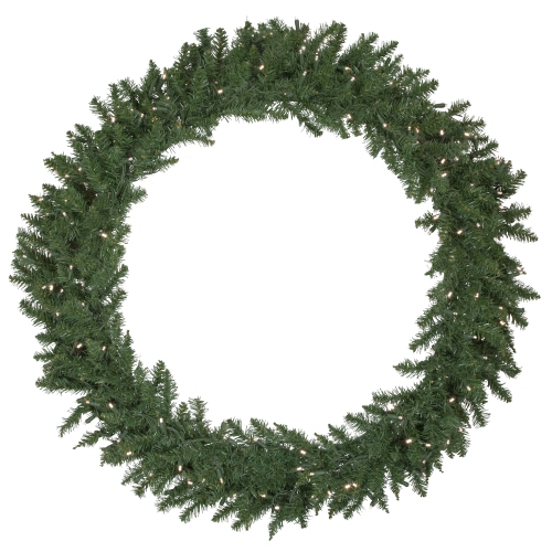 NORTHLIGHT  Pre-Lit Winona Fir Artificial Christmas Wreath - 48" - Warm Led Lights In White
