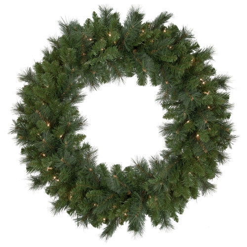 NORTHLIGHT  Mixed Beaver Pine Artificial Christmas Wreath - 36" - Clear Lights