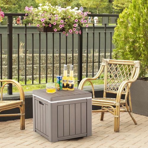 Costway 10 Gallon Ice Cooler w/ Built-in Handles and Detachable Lid