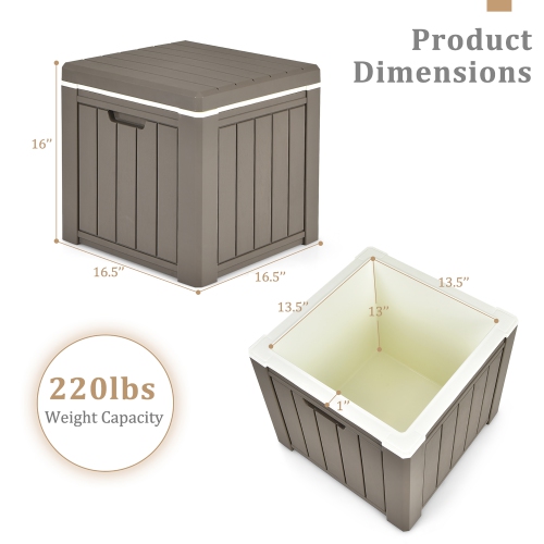 Costway 10 Gallon Ice Cooler w/ Built-in Handles and Detachable Lid