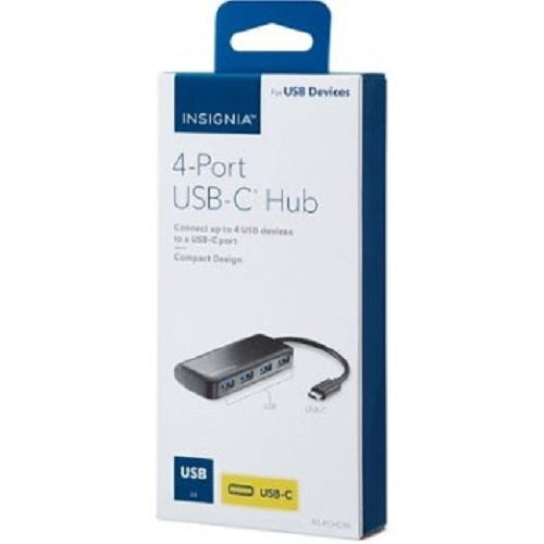 Insignia NS-PCHC4A 4-Port USB-C Hub Black by INSIGNIA - Open Box condition - Image 2