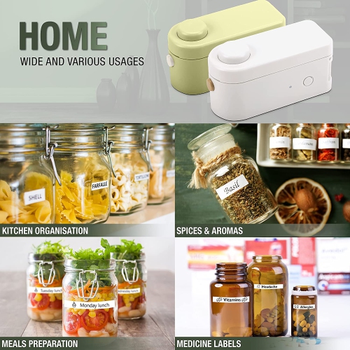 ICON Best Rechargeable Wireless Portable Mini–Label Printer, Label Maker with Free Label Paper Included