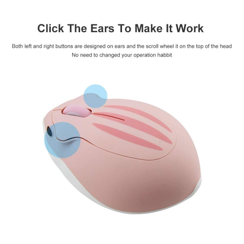 2.4GHz Wireless Mouse Cute Hamster Shape Less Noice Portable Mobile Optical 1200DPI USB Mice Cordless Mouse for PC Laptop Computer Notebook MacBook