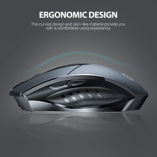 Bluetooth Mouse, Inphic Multi-Device Silent Rechargeable Bluetooth Wireless Mouse, 1600DPI Ergon