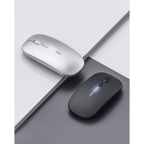 INPHIC Silent Wireless Mouse, Upgraded: Battery Level Visible , Ultra Slim 2.4G Rechargeable Cordless Mouse Computer Mice 1