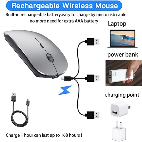 Rechargeable Bluetooth Mouse for MacBook Pro Wireless Bluetooth Mouse for Mac Laptop MacBook Air Windows Notebook MacBook (G