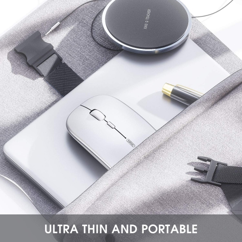 Bluetooth Mouse, INPHIC Multi-Device Slim Silent Rechargeable Bluetooth Wireless Mouse, 1600DPI