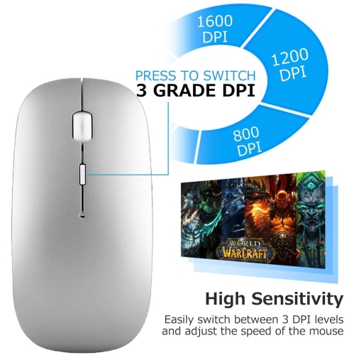 Bluetooth Mouse,Wireless Mouse for MacBook Pro MacBook air,Rechargeable Bluetooth Mouse for iPad iPad pro Laptop PC Computer