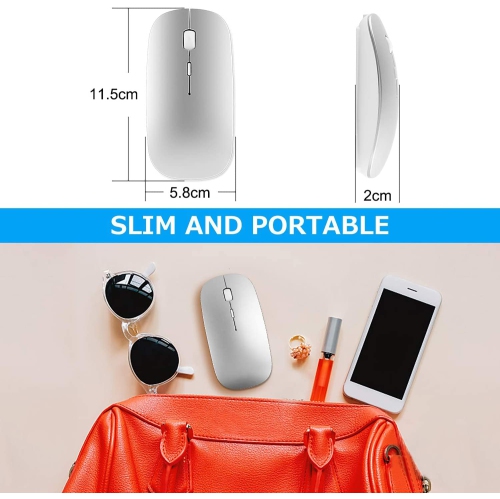 Bluetooth Mouse,Wireless Mouse for MacBook Pro MacBook air,Rechargeable Bluetooth Mouse for iPad iPad pro Laptop PC Computer