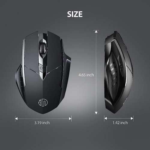 Bluetooth Mouse, Multi-Device Silent Rechargeable Bluetooth Wireless Mouse, 1600DPI Ergonomic Portable Mouse for Laptop Computer,Windows Mac OS