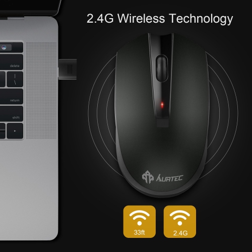 Type C Wireless Mouse, 2.4GHz USB-C Wireless Mice for Laptop and More USB-C Devices