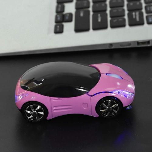 2.4G Wireless Mouse Cool Ferrari Car Optical Mouse(Pink)