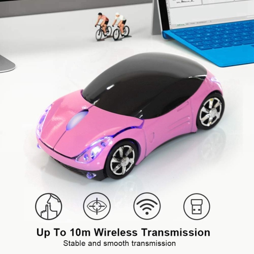 2.4G Wireless Mouse Cool Ferrari Car Optical Mouse(Pink)