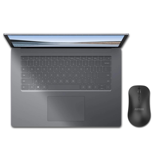 Arteck 2.4G Wireless Mouse with Nano USB Receiver Ergonomic Design Silent Clicking for Computer / Desktop / PC / Laptop and