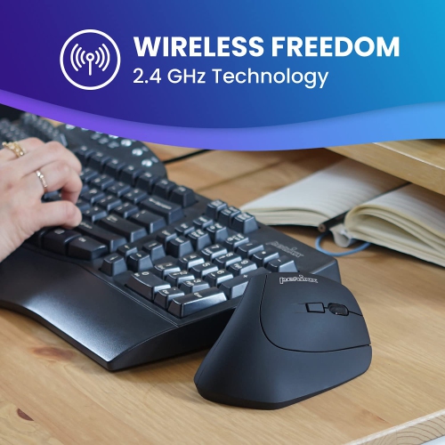 Wireless ADVANCED Ergonomic Vertical Mouse - 2.4 G - 1600 dpi - Right handed - Natural Ergonomic Vertical Design for Windows 7, 8, and 10