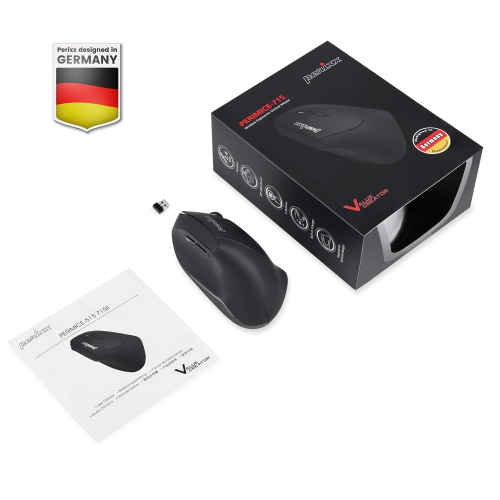 Wireless ADVANCED Ergonomic Vertical Mouse - 2.4 G - 1600 dpi - Right handed - Natural Ergonomic Vertical Design for Windows 7, 8, and 10