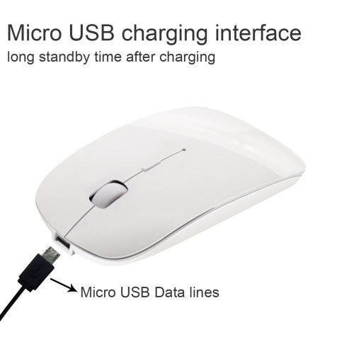 Bluetooth Wireless Charger Computer Mouse for MacBook Air Mac Pro Laptop Ipad Pad PC The Laser Optical Rechargeable Mini Slim Silent Mice is
