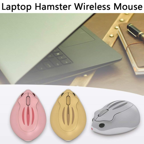2.4GHz Wireless Mouse Cute Hamster Shape Less Noice Portable Mobile Optical 1200DPI USB Mice Cordless Mouse for PC Laptop Co