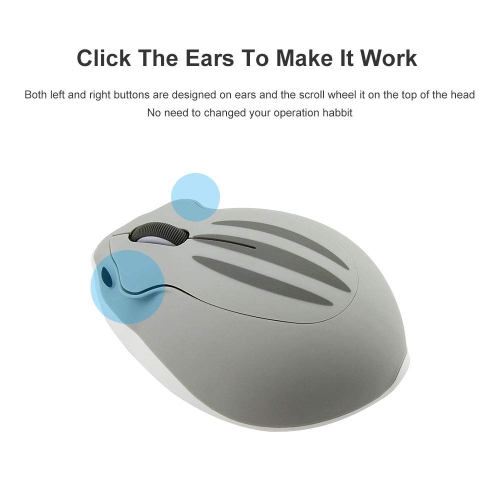 2.4GHz Wireless Mouse Cute Hamster Shape Less Noice Portable Mobile Optical 1200DPI USB Mice Cordless Mouse for PC Laptop Co
