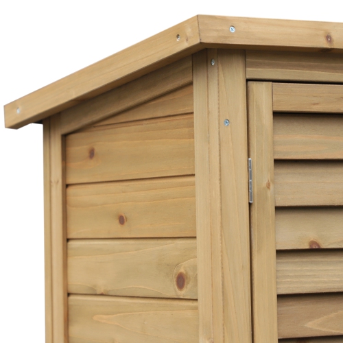 Armoire de rangement extérieure Outsunny Garden Shed avec 2 portes, armoire de rangement en bois massif pour garage, meuble de jardin, 34 3,3 x 18 x